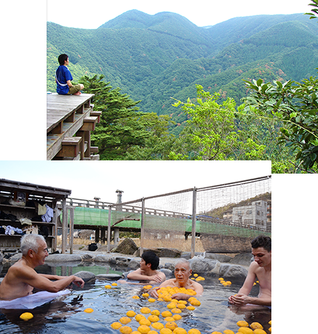 Visit famous hot springs and experience shugendo.