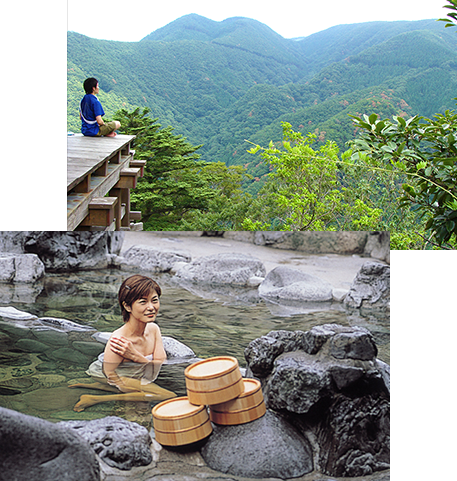 Visit famous hot springs and experience shugendo.