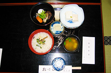Buddhist vegetarian dining and Mitoku tofu