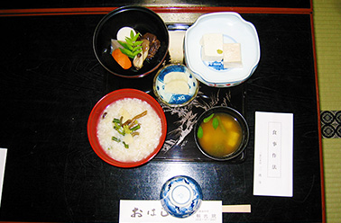 精進料理と三徳豆腐